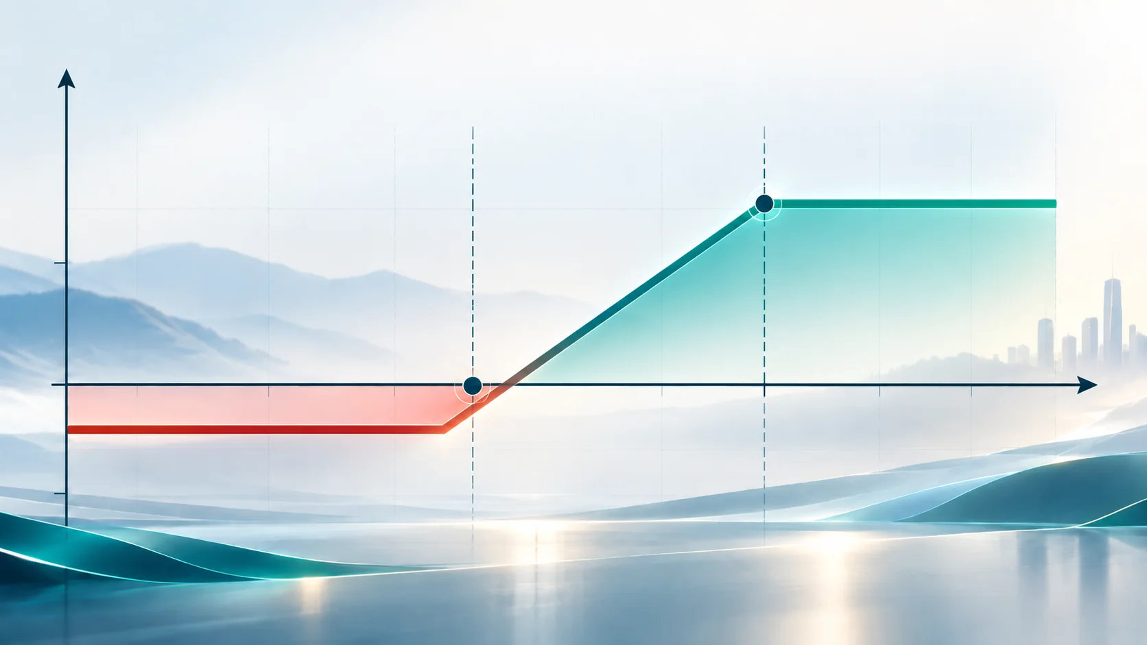 Payoff-Diagramm der Optionsstrategie Bull Call Spread
