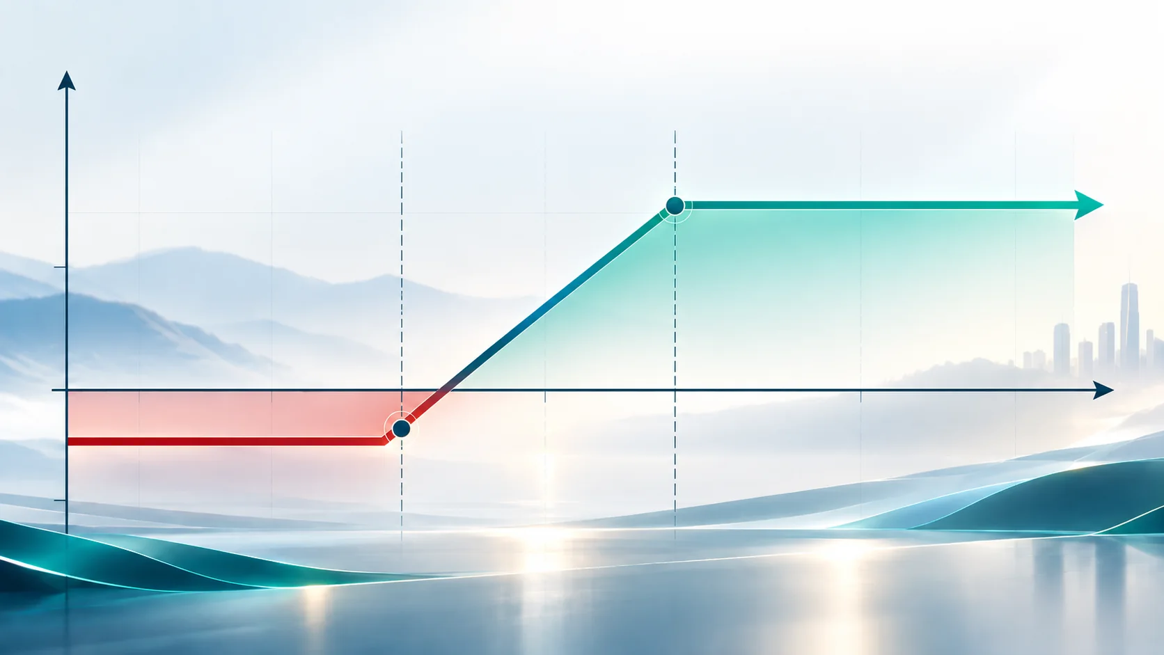 Payoff-Diagramm der Optionsstrategie Bull Put Spread