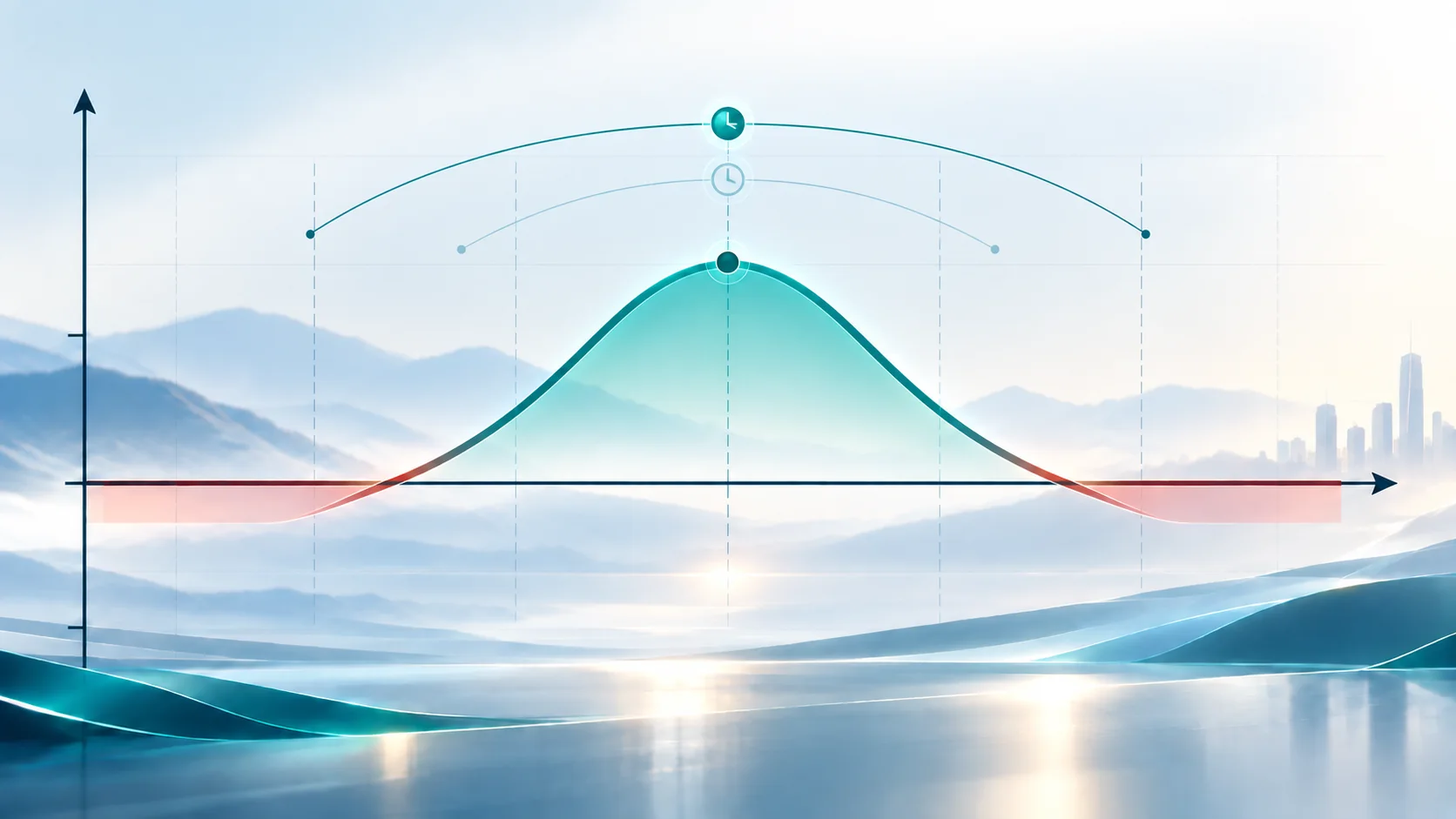 Payoff-Diagramm der Optionsstrategie Call Calendar Spread