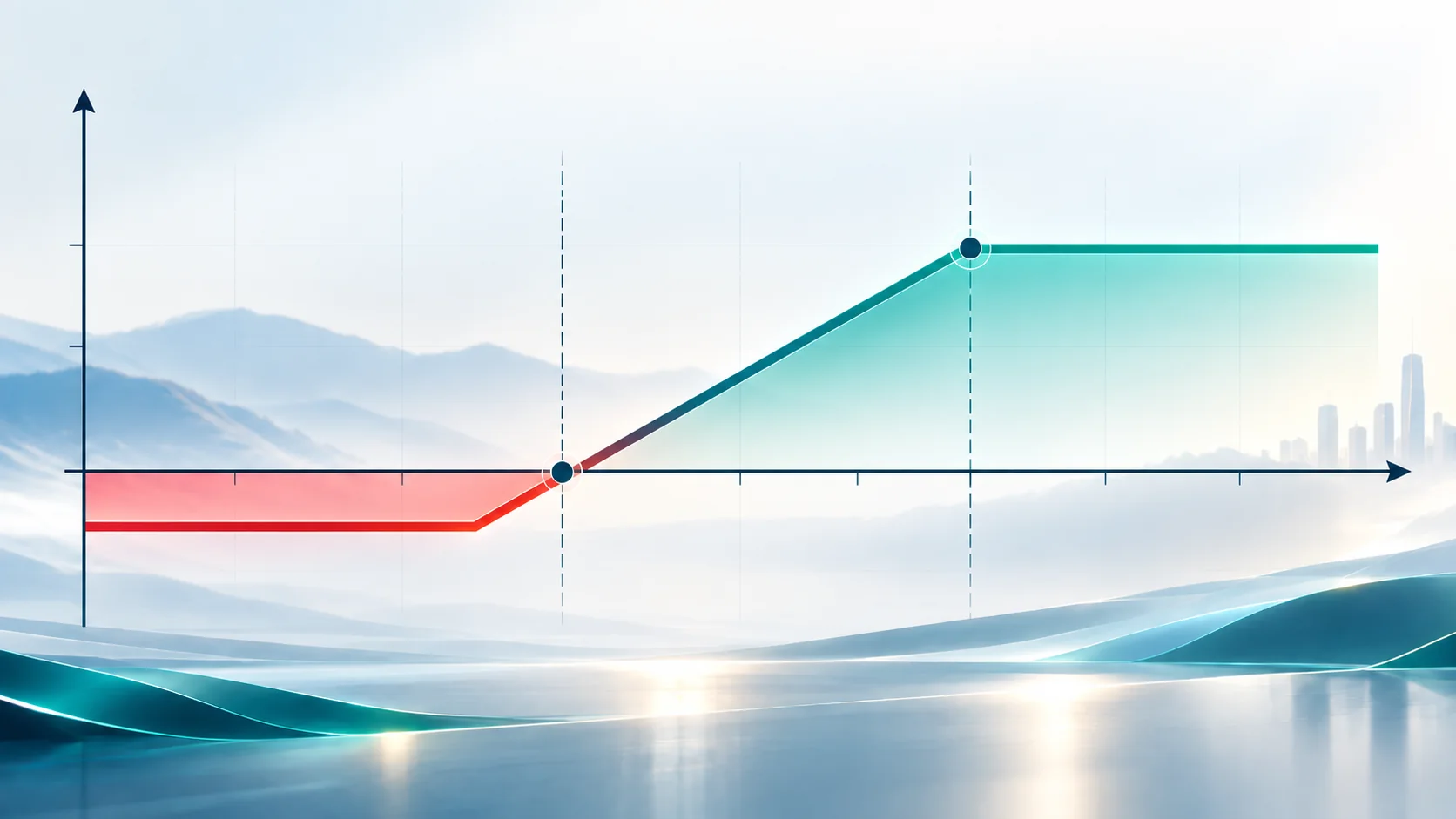 Payoff-Diagramm der Optionsstrategie Collar