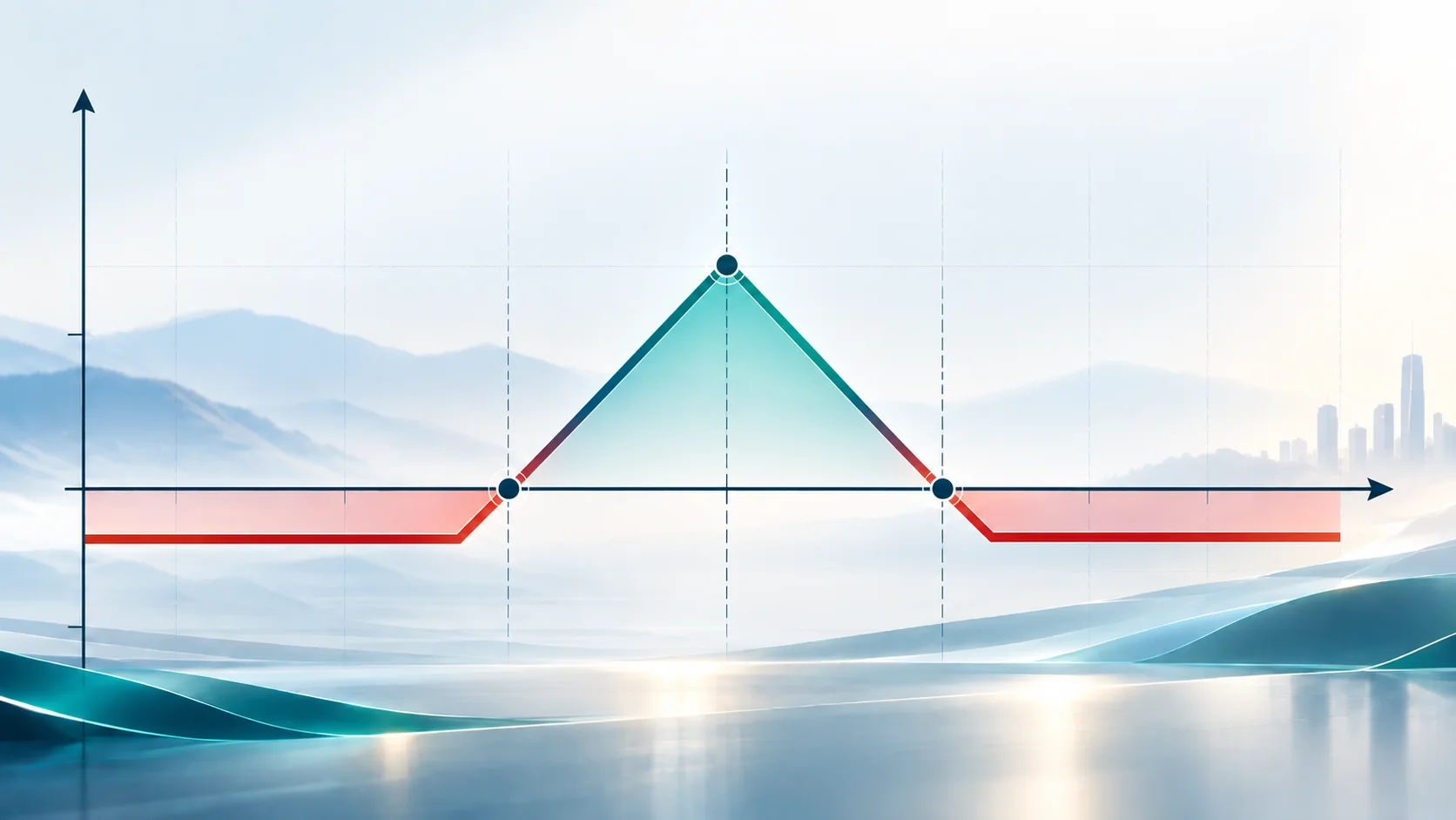 Payoff-Diagramm der Optionsstrategie Iron Butterfly
