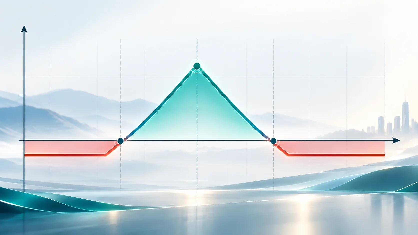 Payoff-Diagramm der Optionsstrategie Long Butterfly