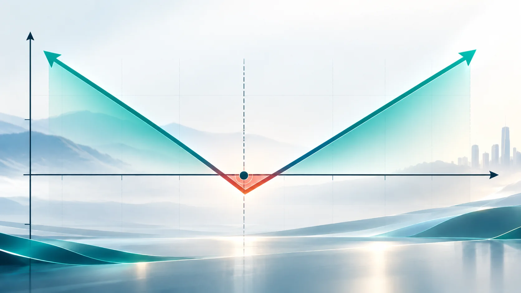 Payoff-Diagramm der Optionsstrategie Long Straddle