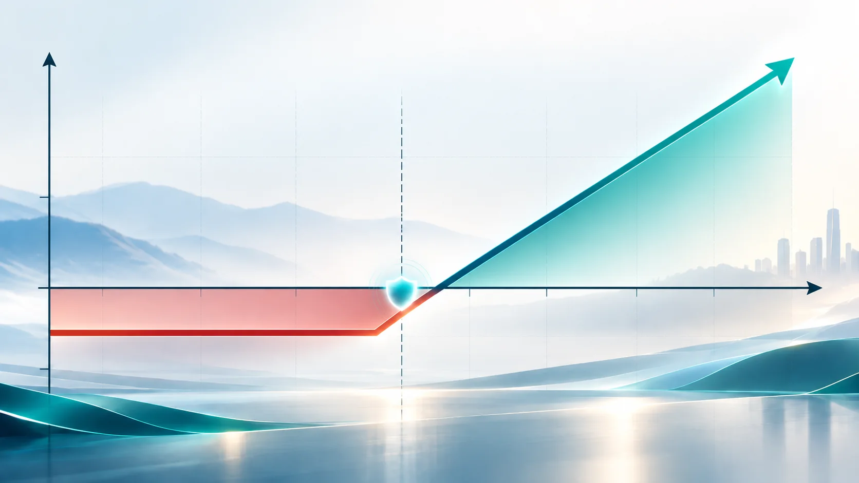 Payoff-Diagramm der Optionsstrategie Protective Put