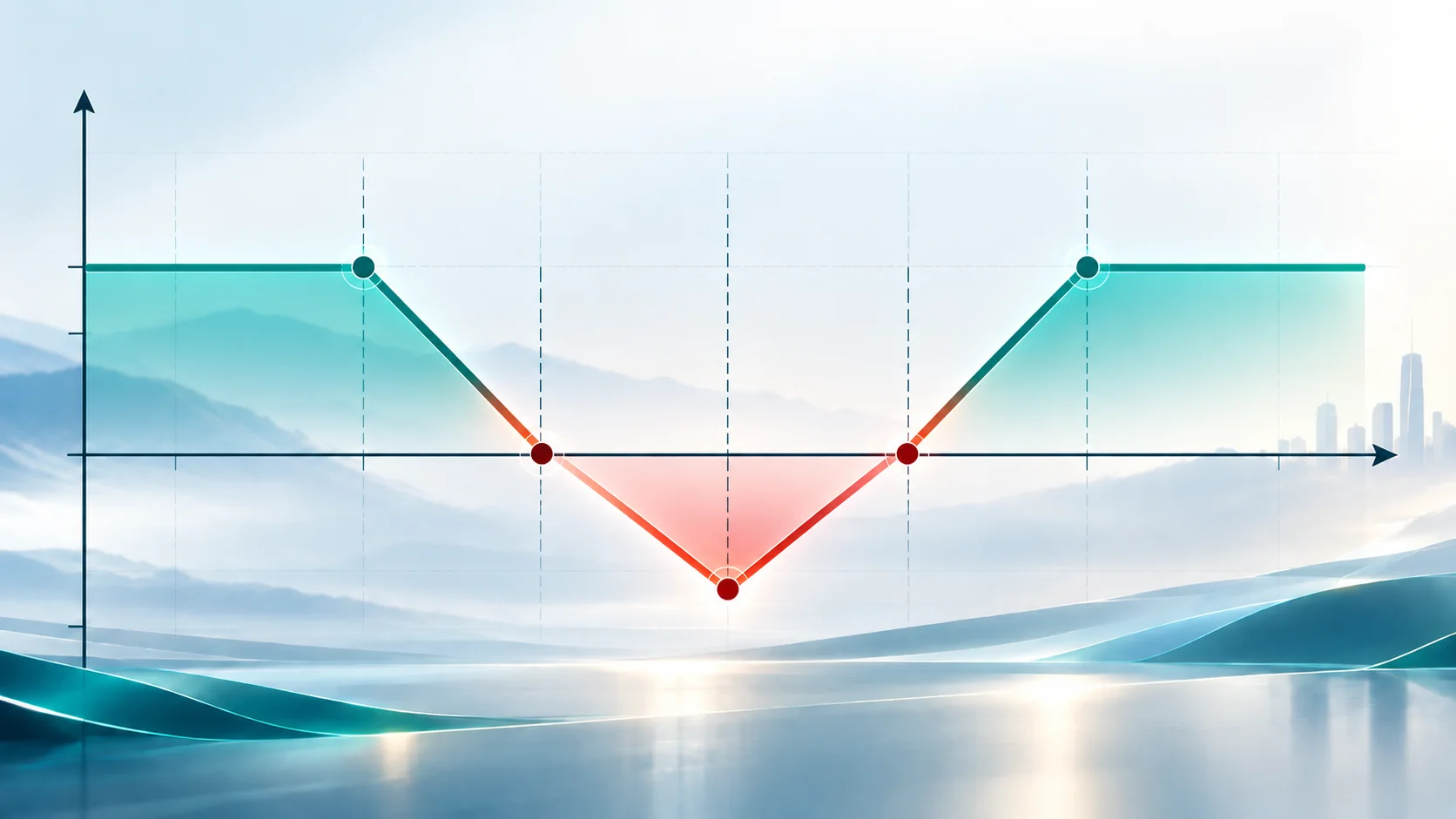 Payoff-Diagramm der Optionsstrategie Short Butterfly