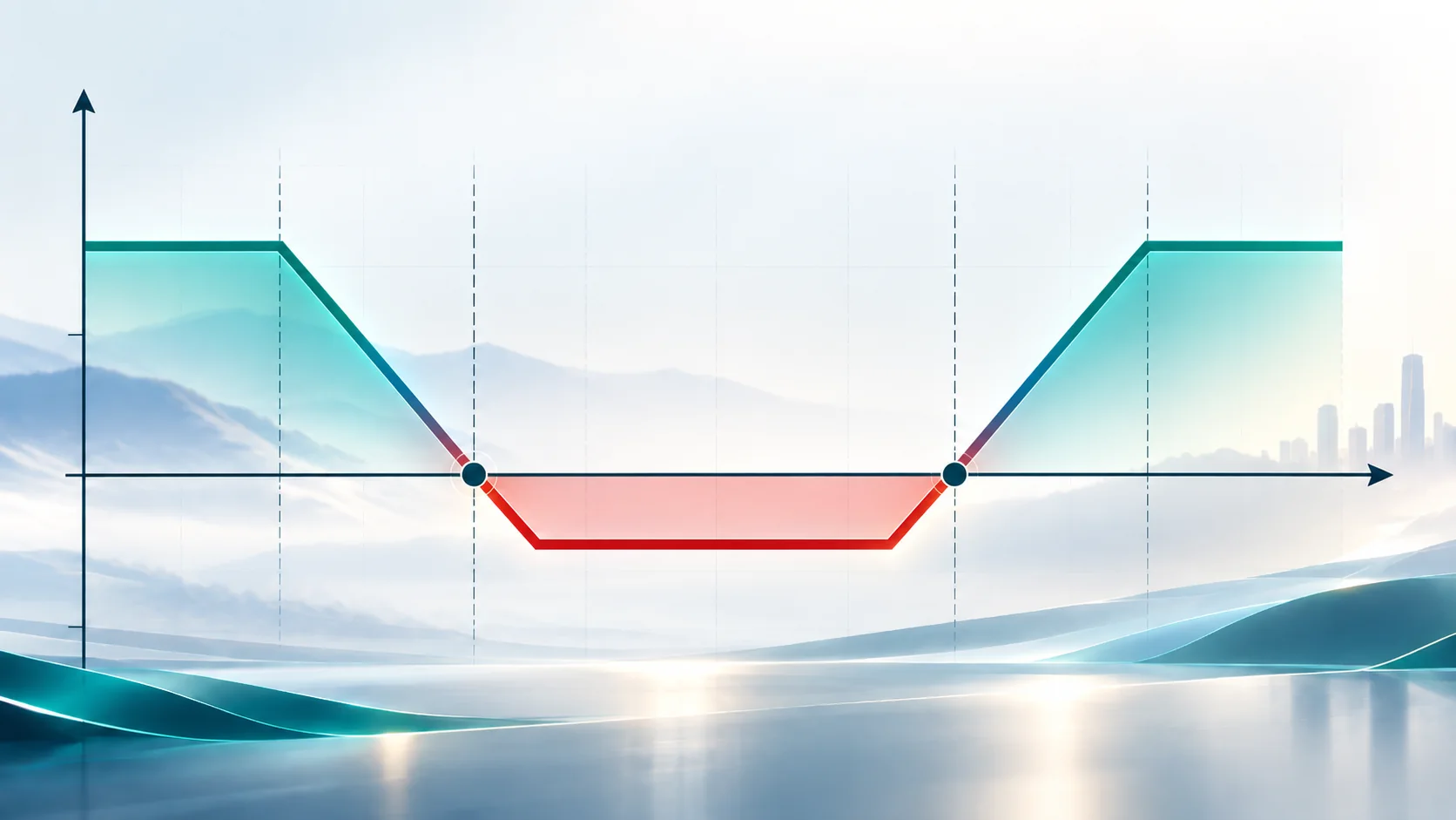 Payoff-Diagramm der Optionsstrategie Short Call Condor