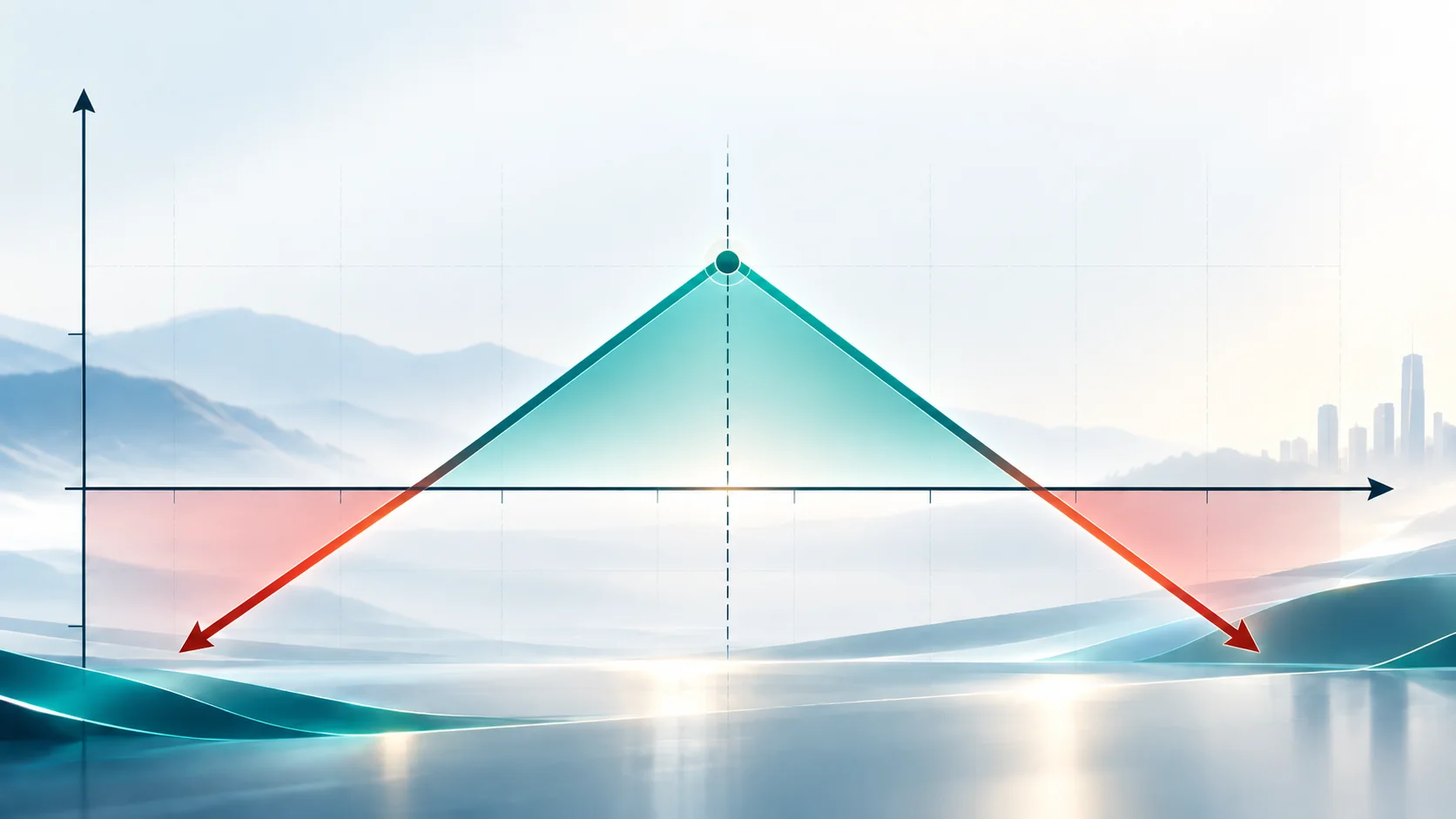 Payoff-Diagramm der Optionsstrategie Short Straddle