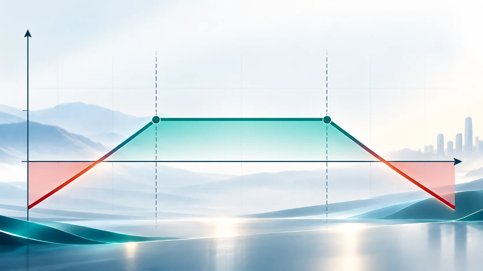Payoff-Diagramm der Optionsstrategie Short Strangle