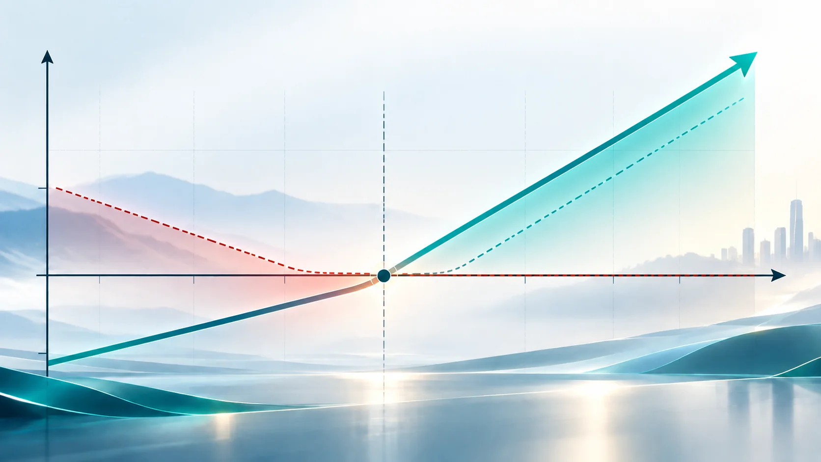 Payoff-Diagramm der Optionsstrategie Synthetic Long Stock