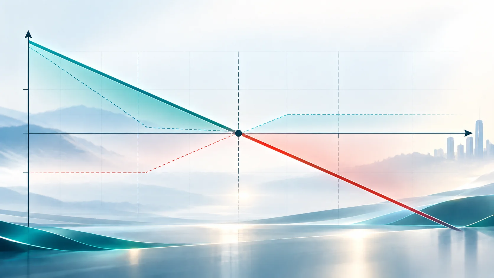 Payoff-Diagramm der Optionsstrategie Synthetic Short Stock